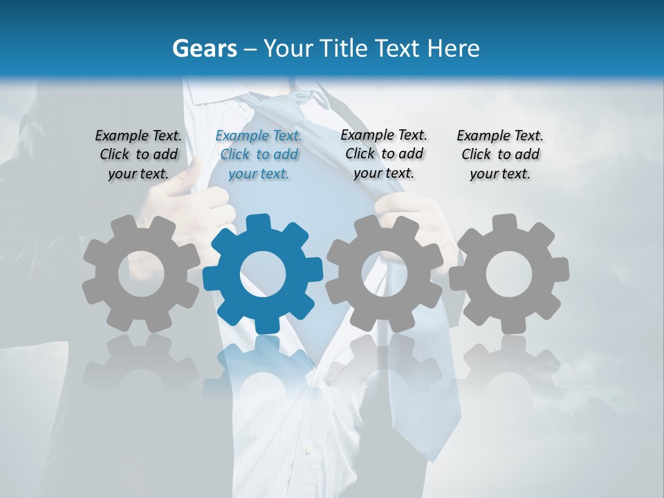 Pride Blue Caucasian PowerPoint Template