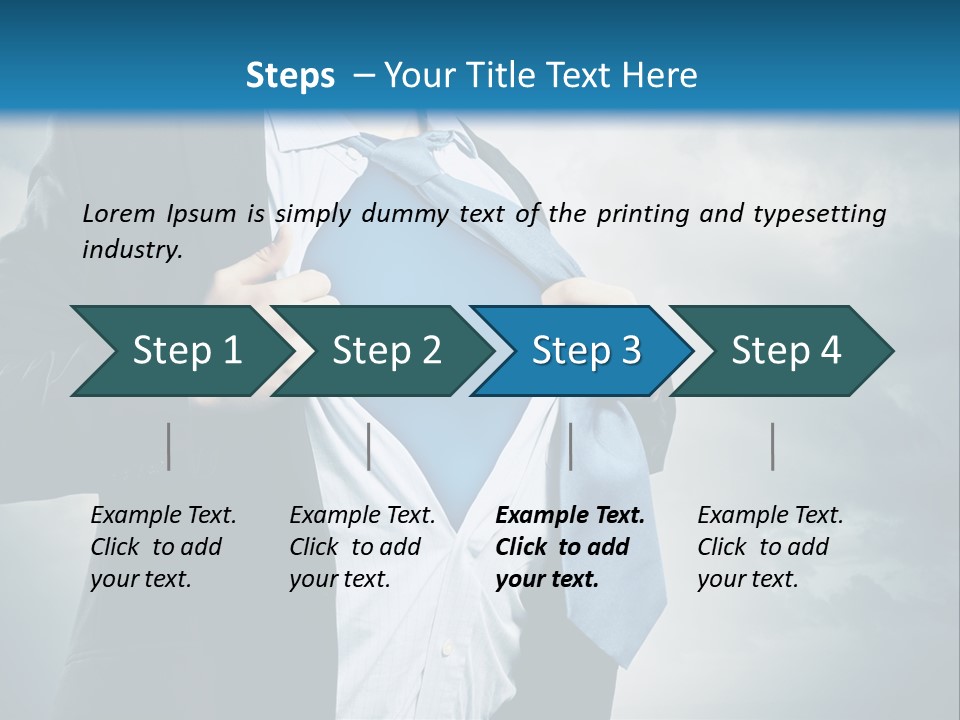 Pride Blue Caucasian PowerPoint Template