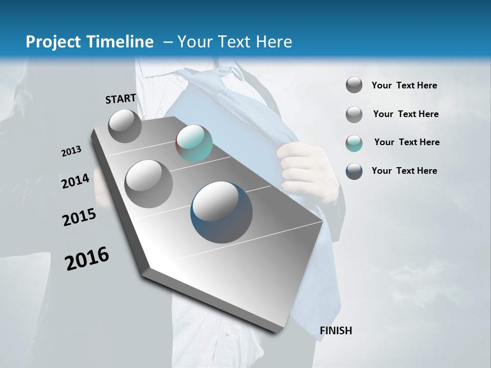 Pride Blue Caucasian PowerPoint Template