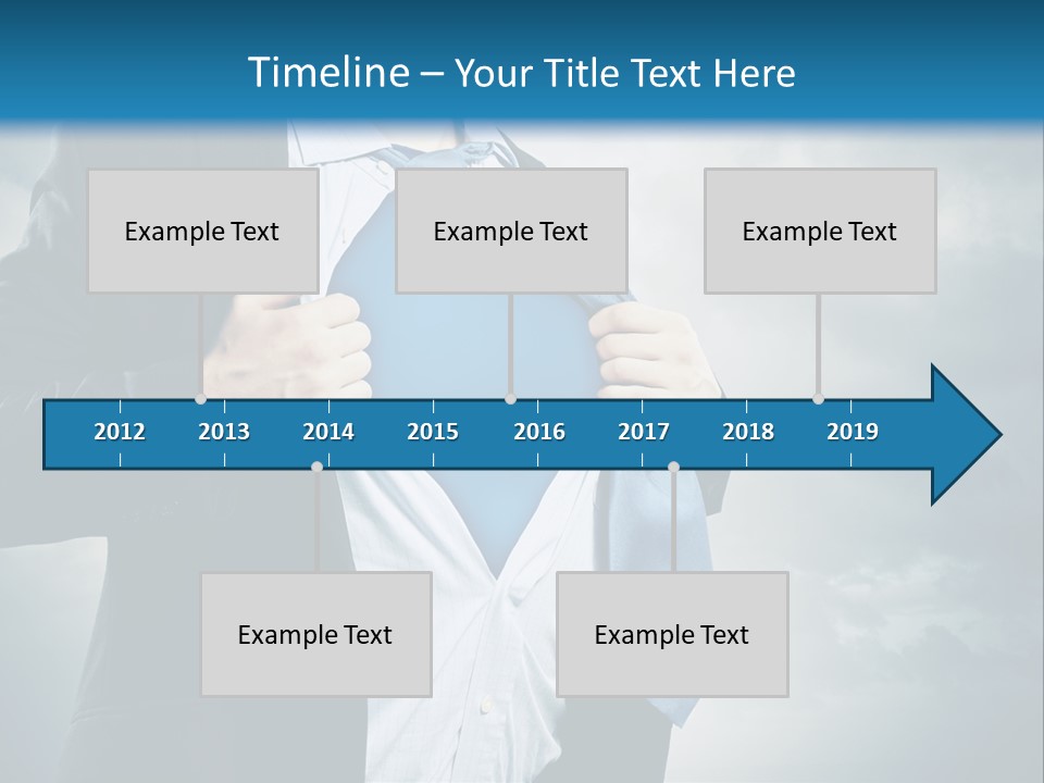 Pride Blue Caucasian PowerPoint Template