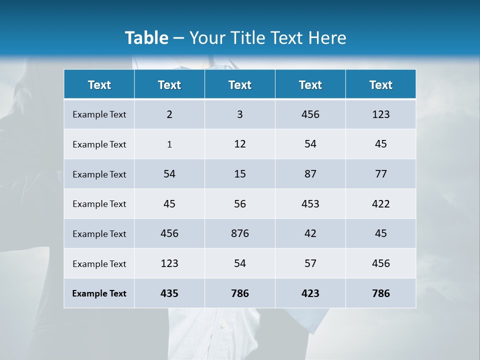 Pride Blue Caucasian PowerPoint Template