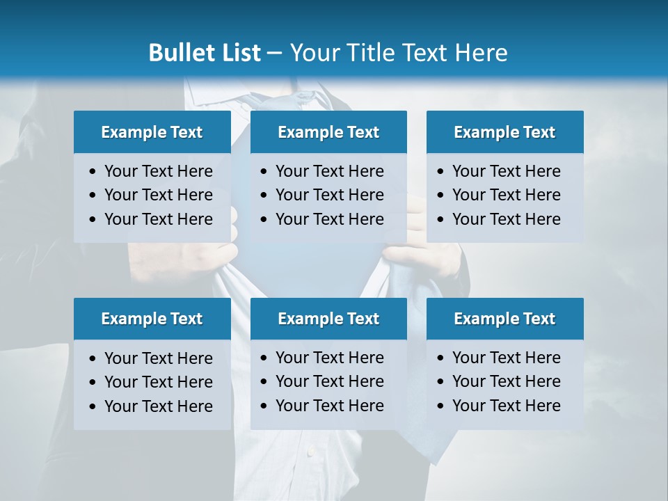 Pride Blue Caucasian PowerPoint Template