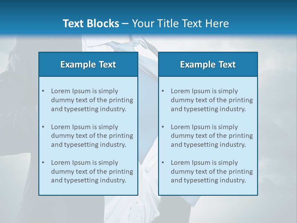 Pride Blue Caucasian PowerPoint Template