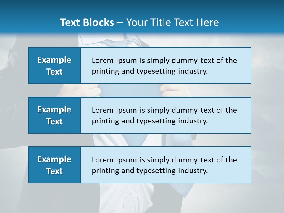 Pride Blue Caucasian PowerPoint Template