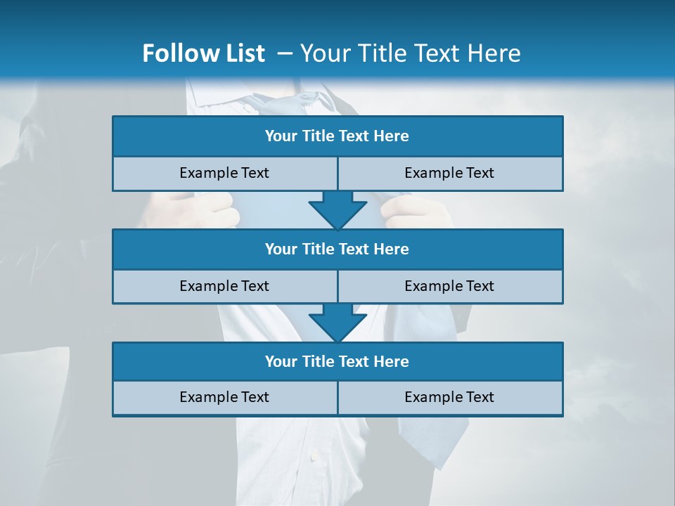 Pride Blue Caucasian PowerPoint Template