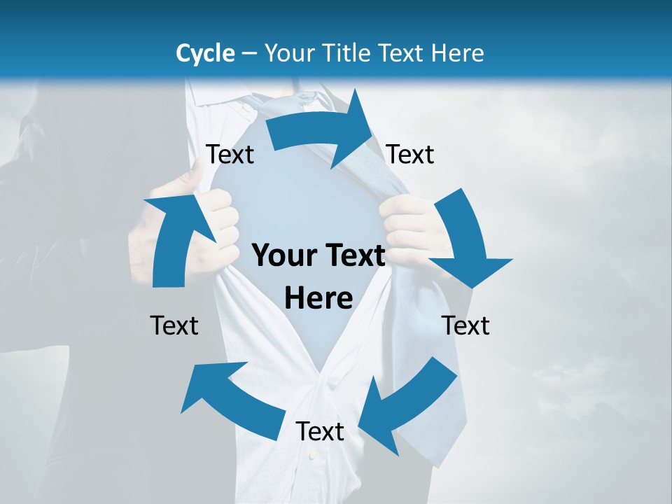 Pride Blue Caucasian PowerPoint Template