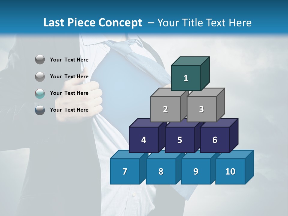 Pride Blue Caucasian PowerPoint Template