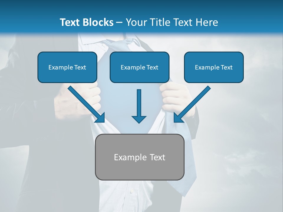 Pride Blue Caucasian PowerPoint Template