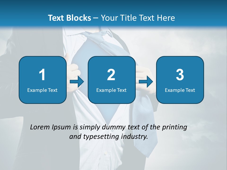 Pride Blue Caucasian PowerPoint Template