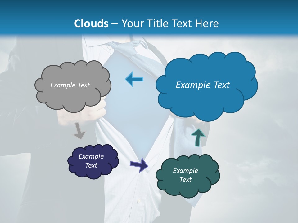 Pride Blue Caucasian PowerPoint Template