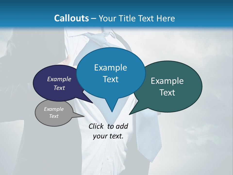 Pride Blue Caucasian PowerPoint Template