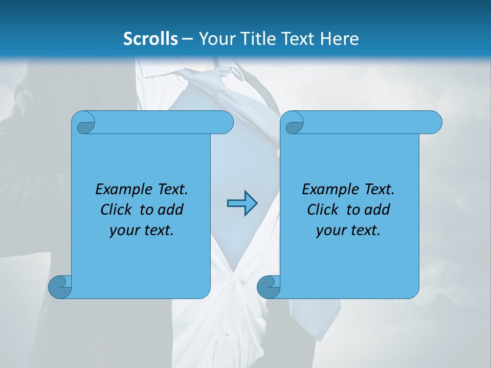 Pride Blue Caucasian PowerPoint Template