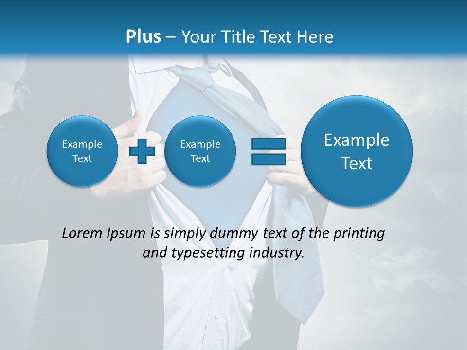 Pride Blue Caucasian PowerPoint Template