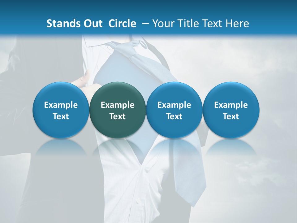 Pride Blue Caucasian PowerPoint Template