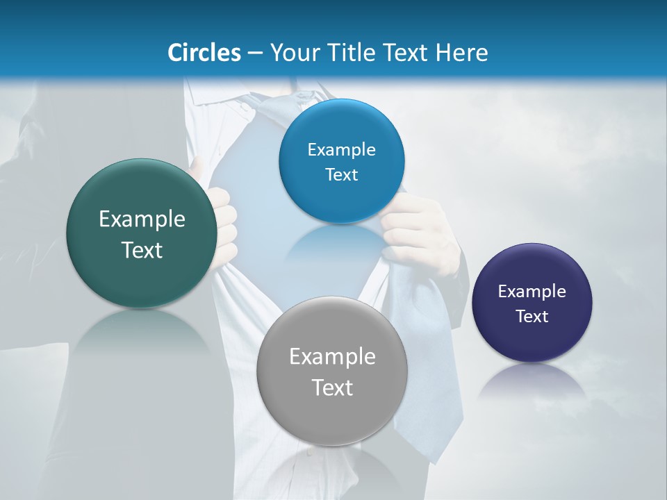 Pride Blue Caucasian PowerPoint Template