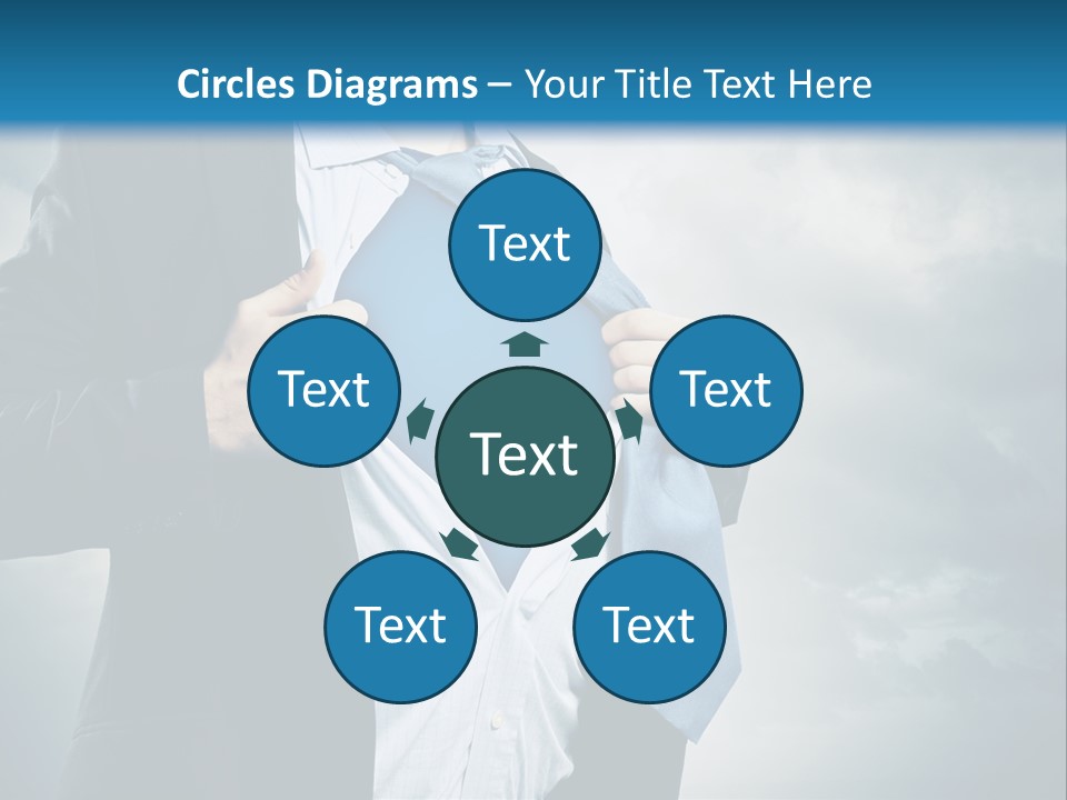 Pride Blue Caucasian PowerPoint Template