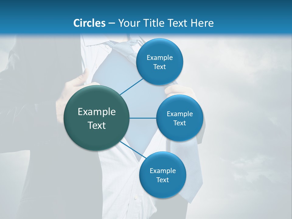 Pride Blue Caucasian PowerPoint Template