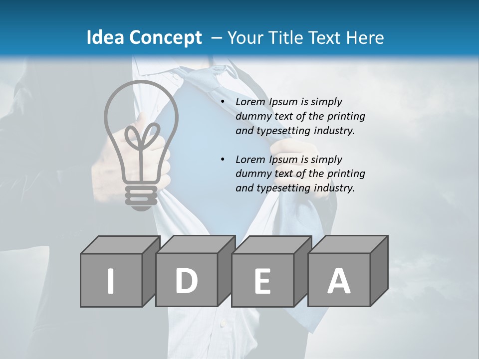 Pride Blue Caucasian PowerPoint Template