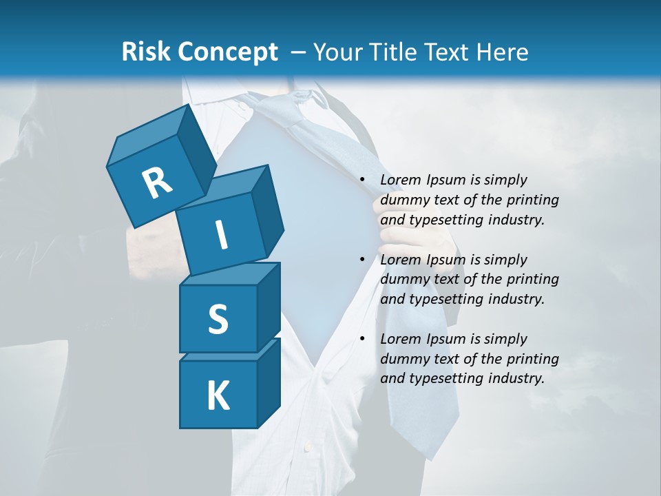 Pride Blue Caucasian PowerPoint Template