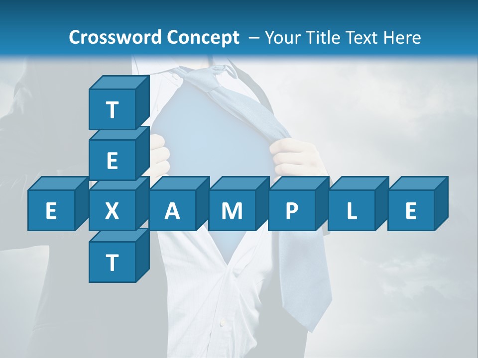 Pride Blue Caucasian PowerPoint Template