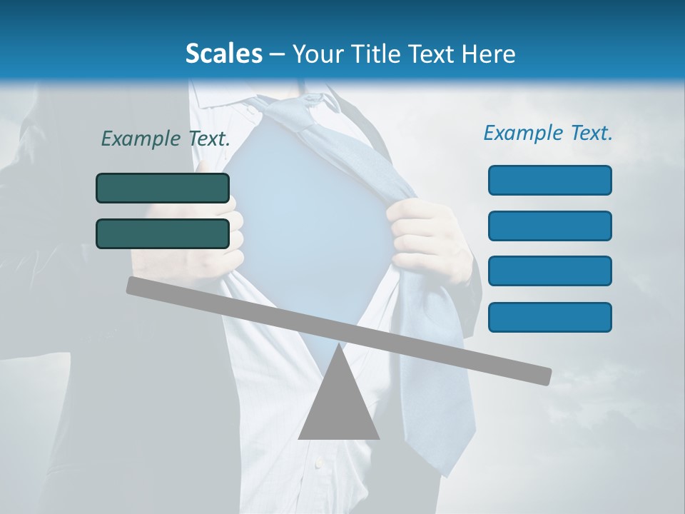 Pride Blue Caucasian PowerPoint Template