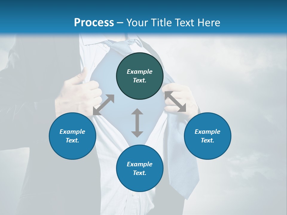 Pride Blue Caucasian PowerPoint Template