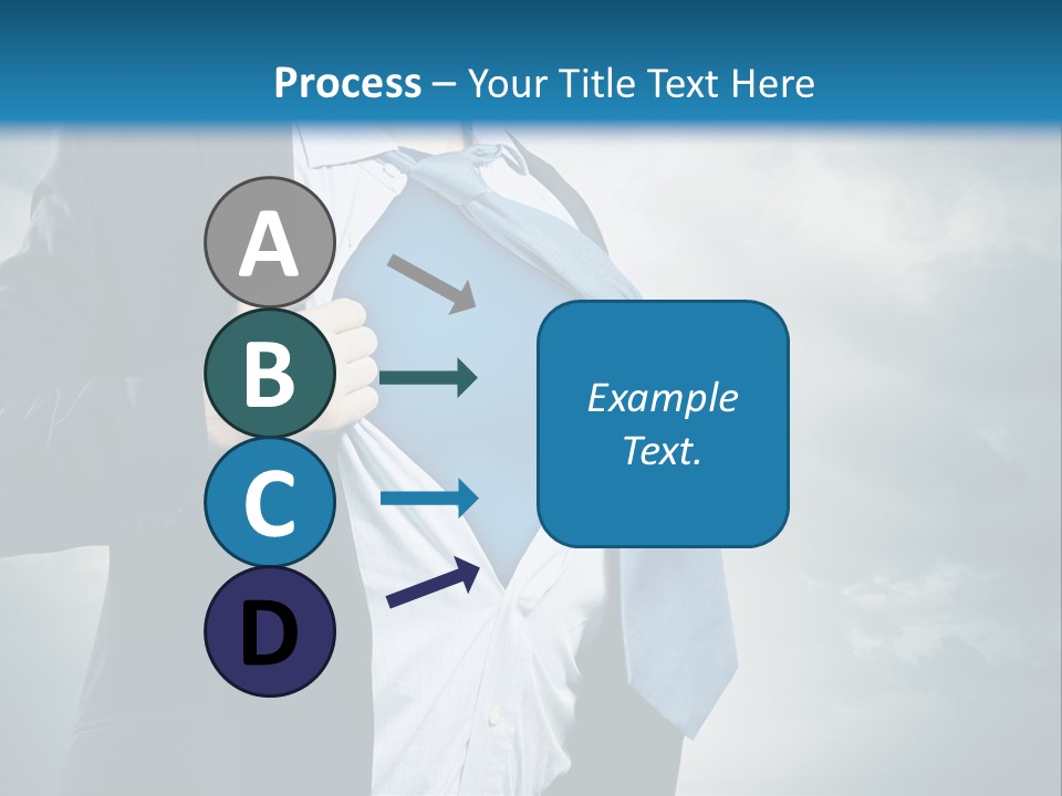 Pride Blue Caucasian PowerPoint Template