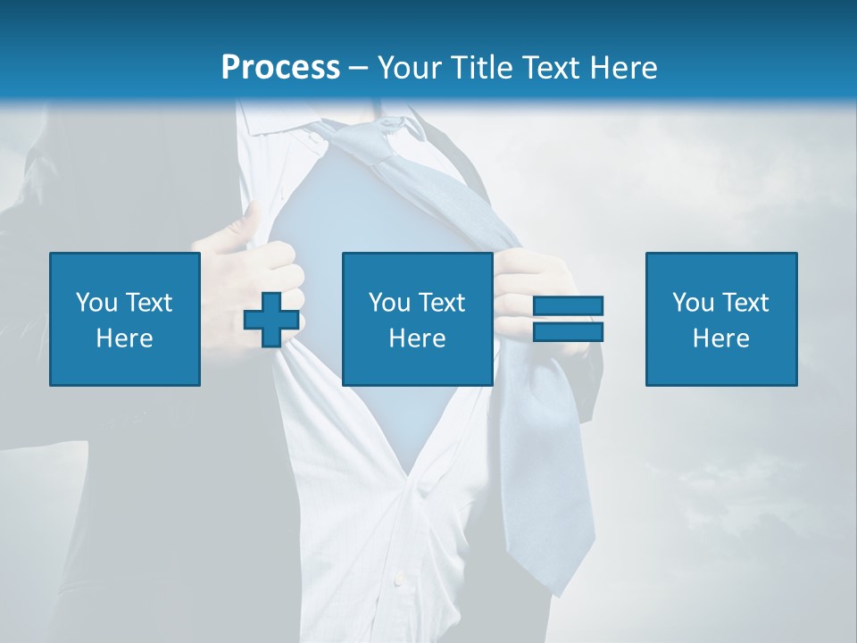 Pride Blue Caucasian PowerPoint Template