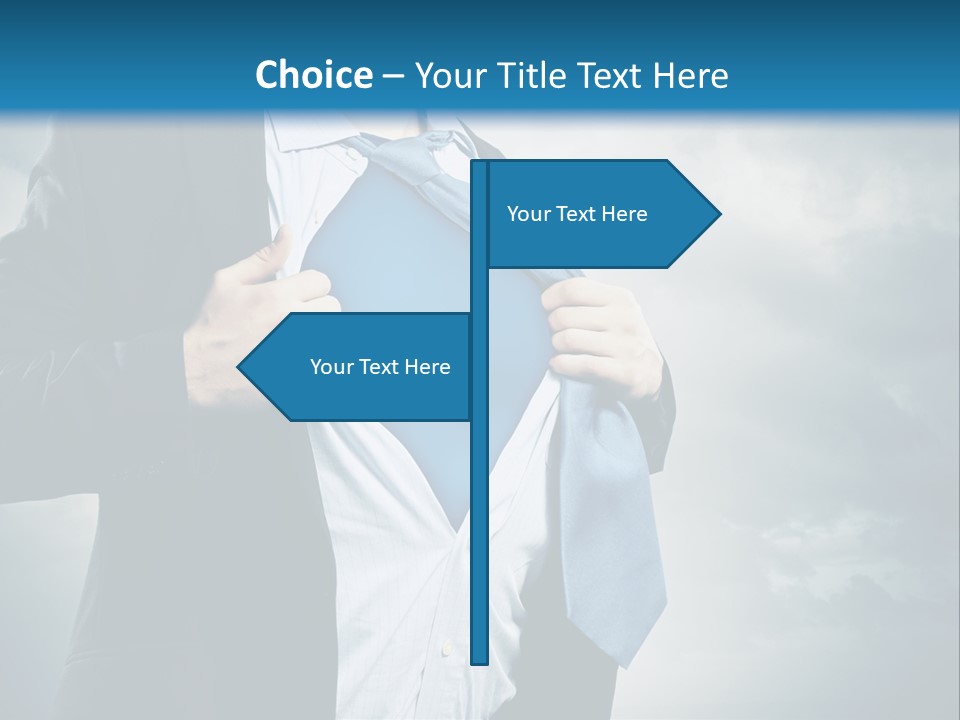 Pride Blue Caucasian PowerPoint Template