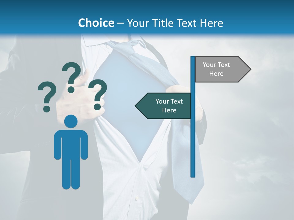 Pride Blue Caucasian PowerPoint Template