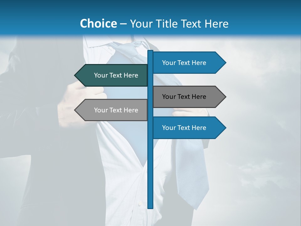 Pride Blue Caucasian PowerPoint Template