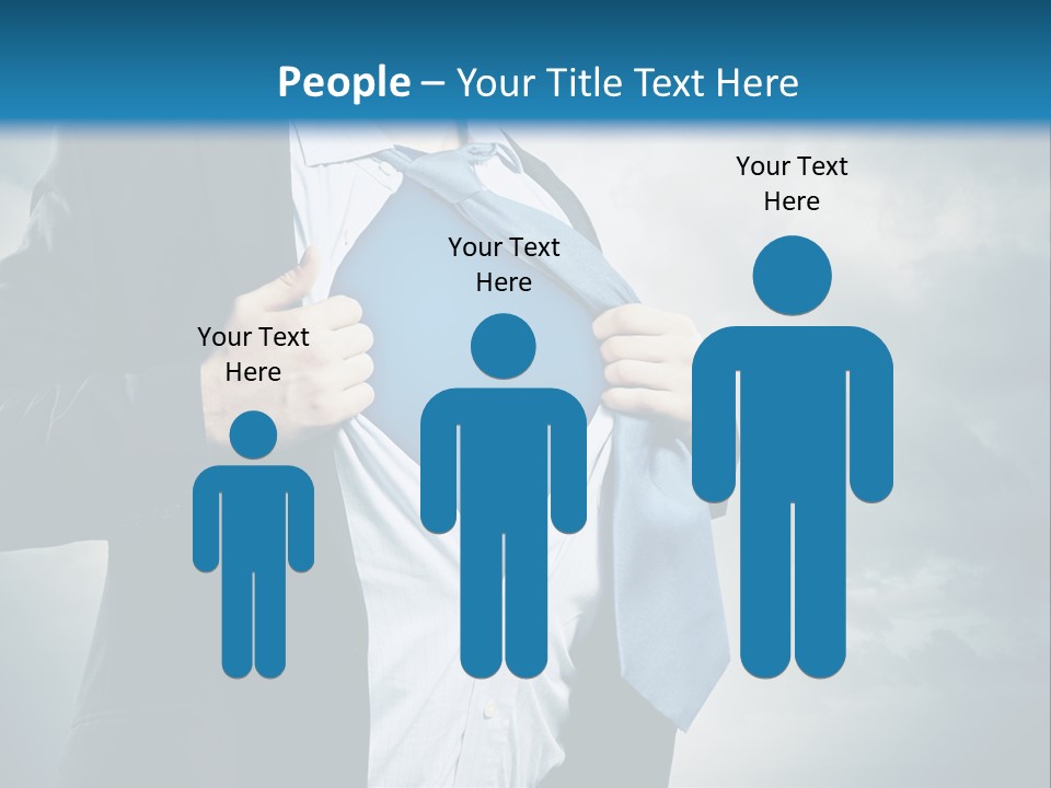 Pride Blue Caucasian PowerPoint Template