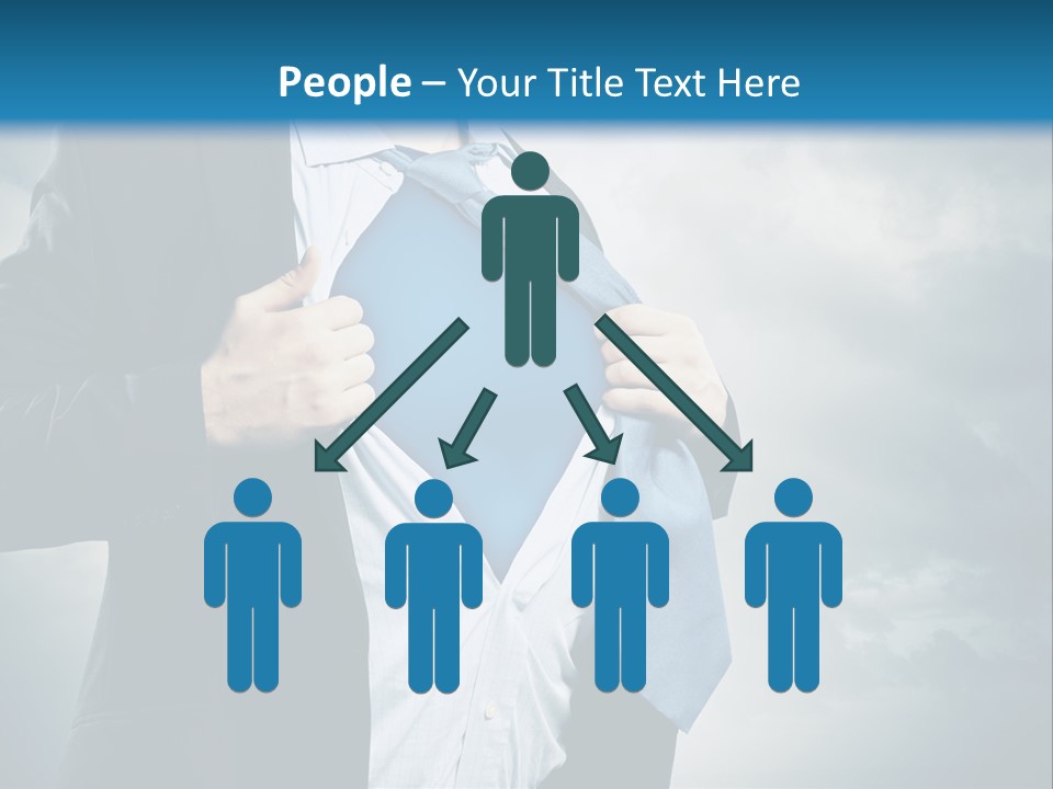 Pride Blue Caucasian PowerPoint Template