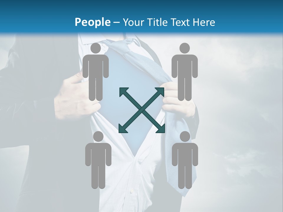 Pride Blue Caucasian PowerPoint Template