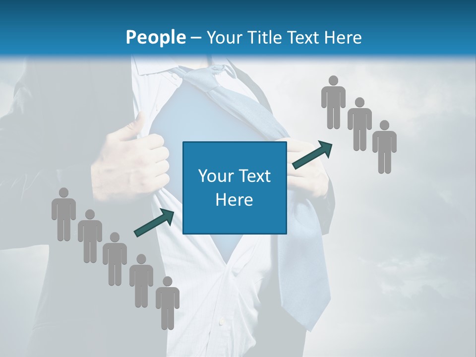 Pride Blue Caucasian PowerPoint Template