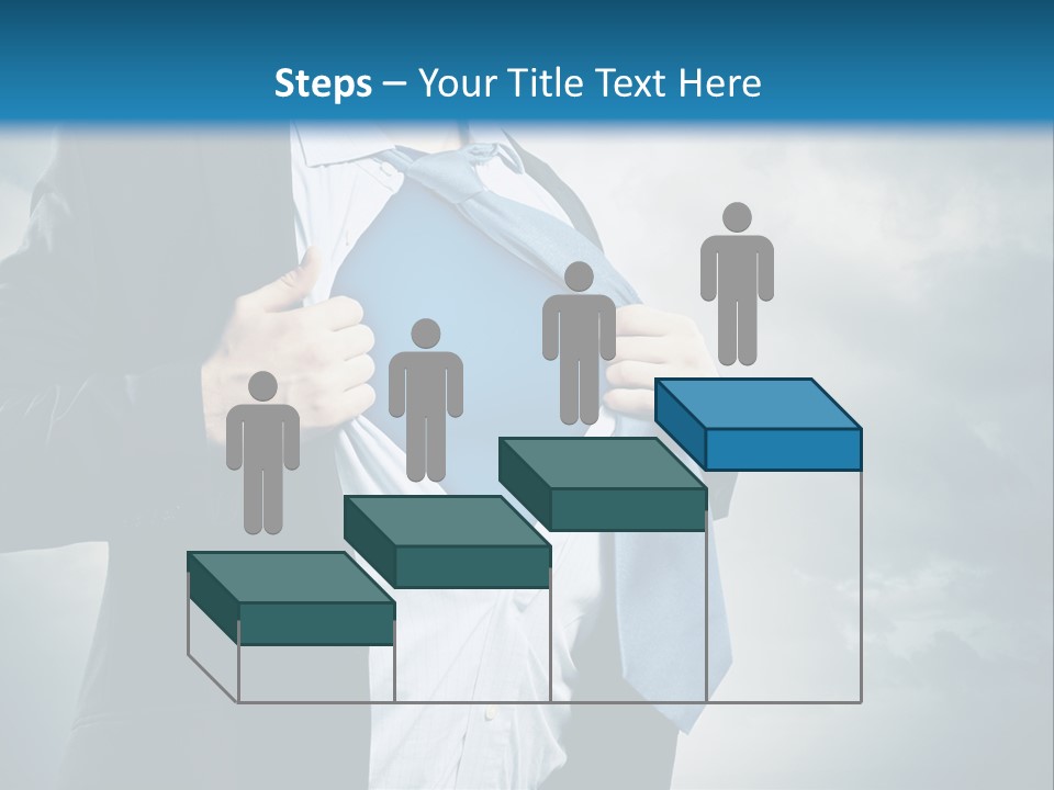 Pride Blue Caucasian PowerPoint Template