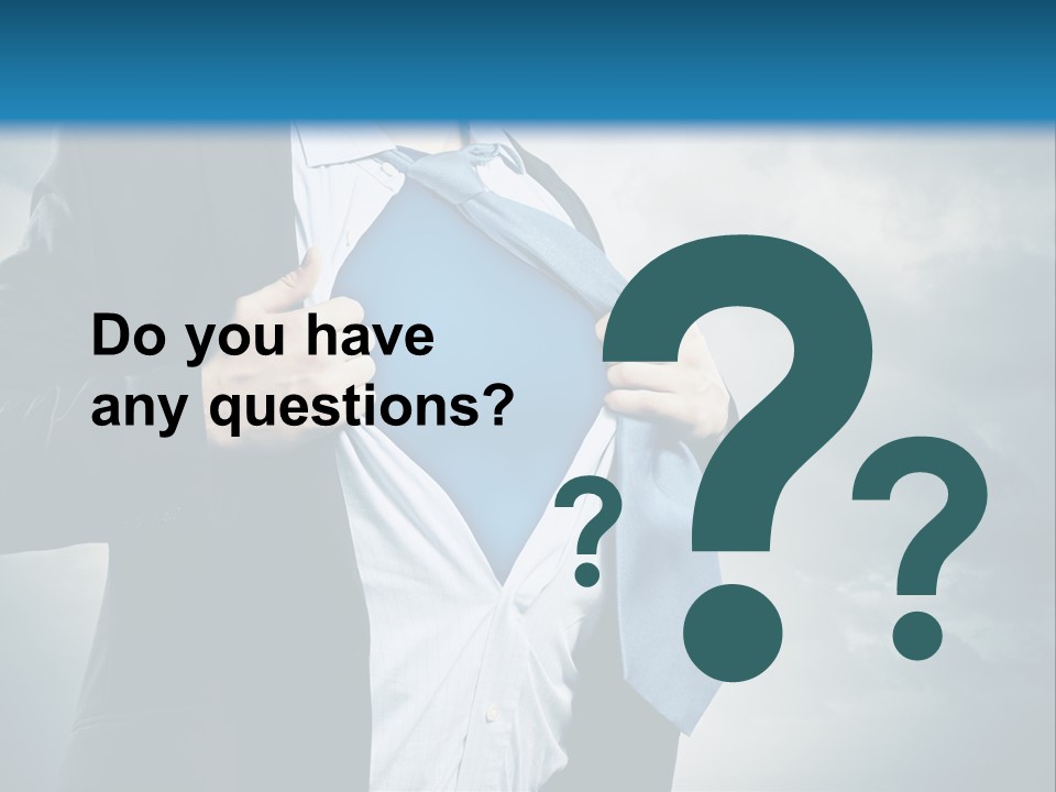 Pride Blue Caucasian PowerPoint Template