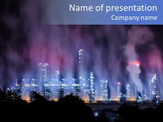 Equipment Smoke Blue PowerPoint Template