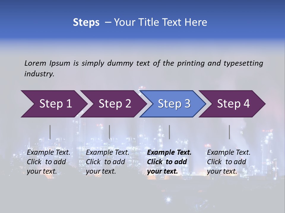 Equipment Smoke Blue PowerPoint Template