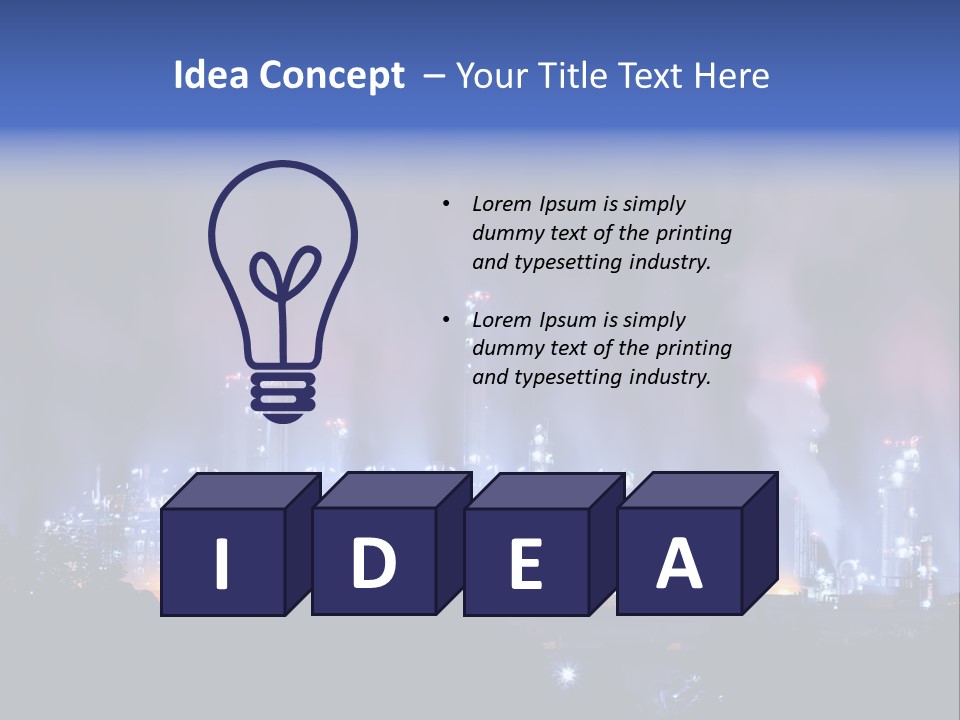 Equipment Smoke Blue PowerPoint Template