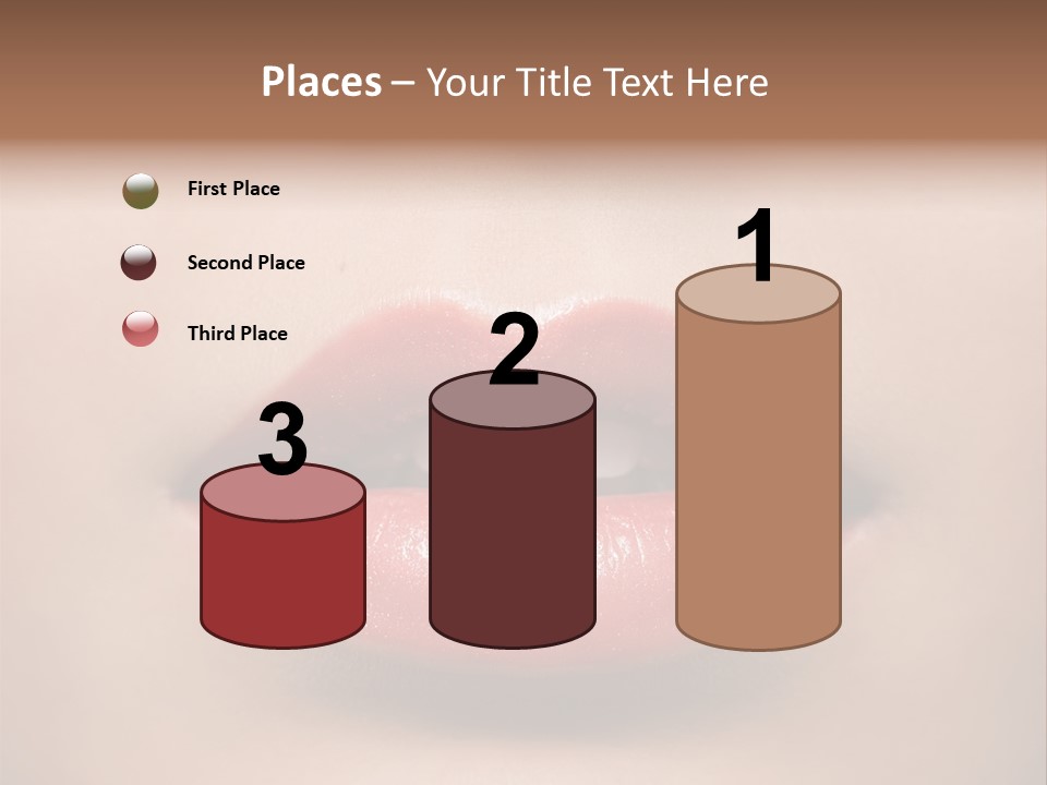 People Attractive Lipgloss PowerPoint Template