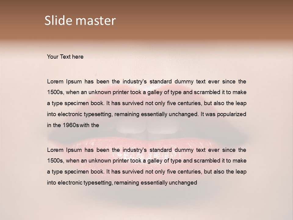 People Attractive Lipgloss PowerPoint Template