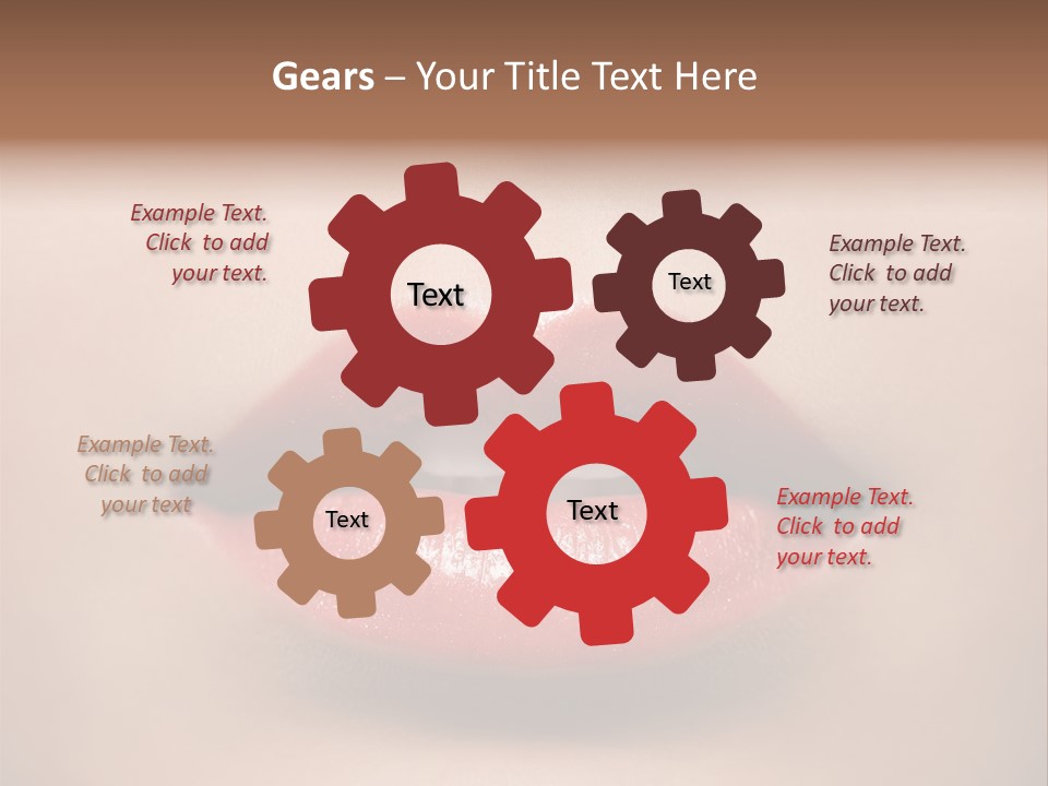 People Attractive Lipgloss PowerPoint Template