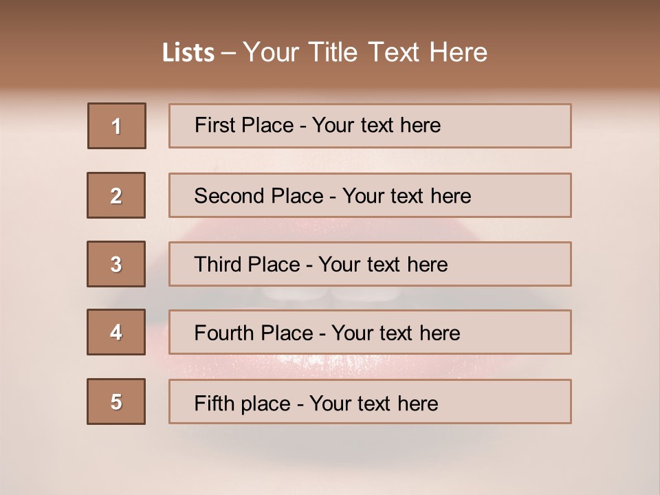 People Attractive Lipgloss PowerPoint Template