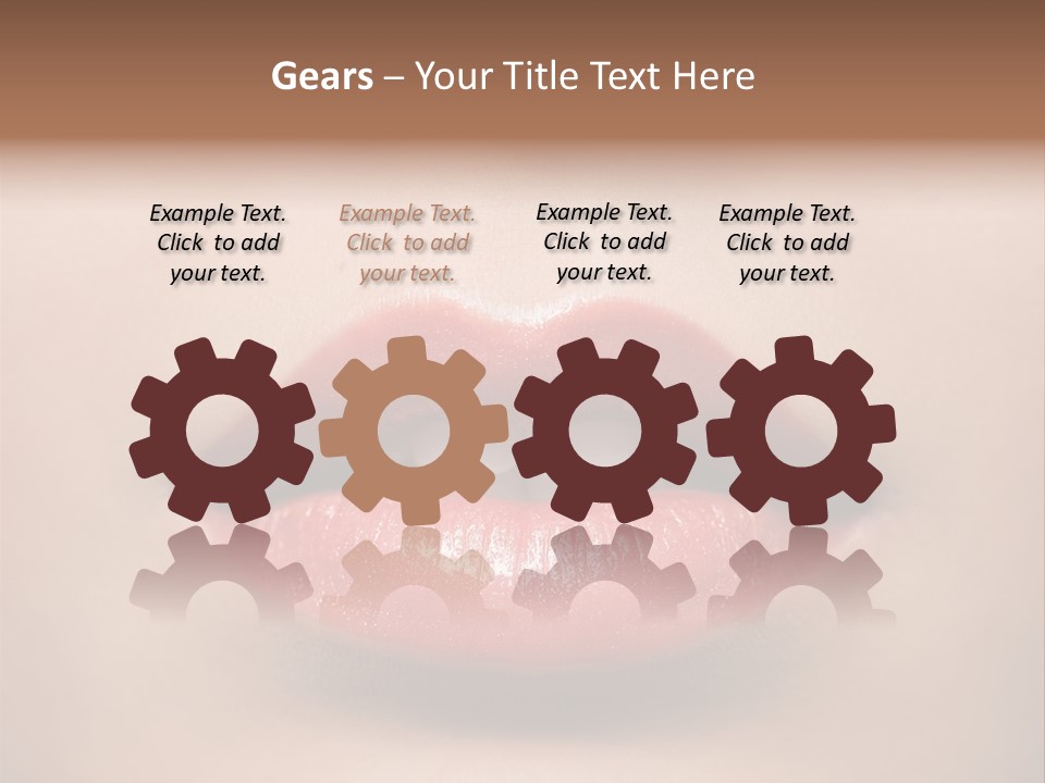 People Attractive Lipgloss PowerPoint Template