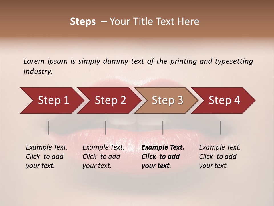 People Attractive Lipgloss PowerPoint Template