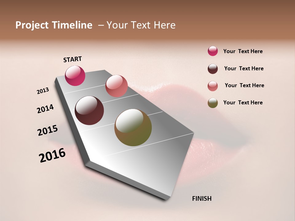 People Attractive Lipgloss PowerPoint Template