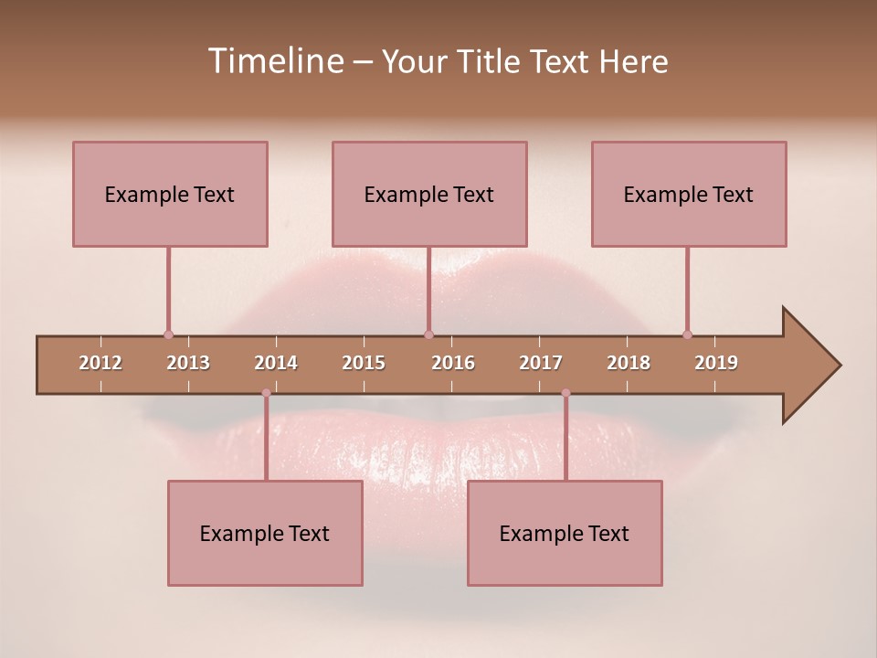 People Attractive Lipgloss PowerPoint Template