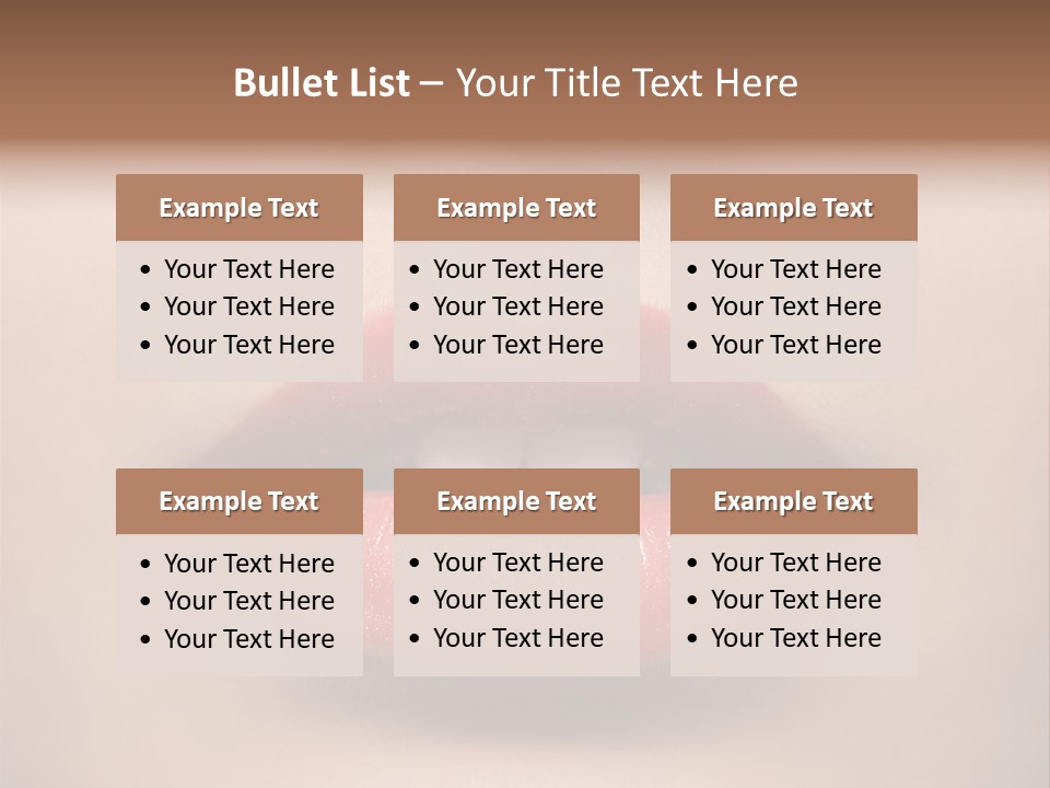 People Attractive Lipgloss PowerPoint Template