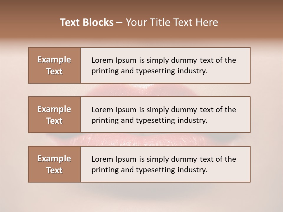 People Attractive Lipgloss PowerPoint Template